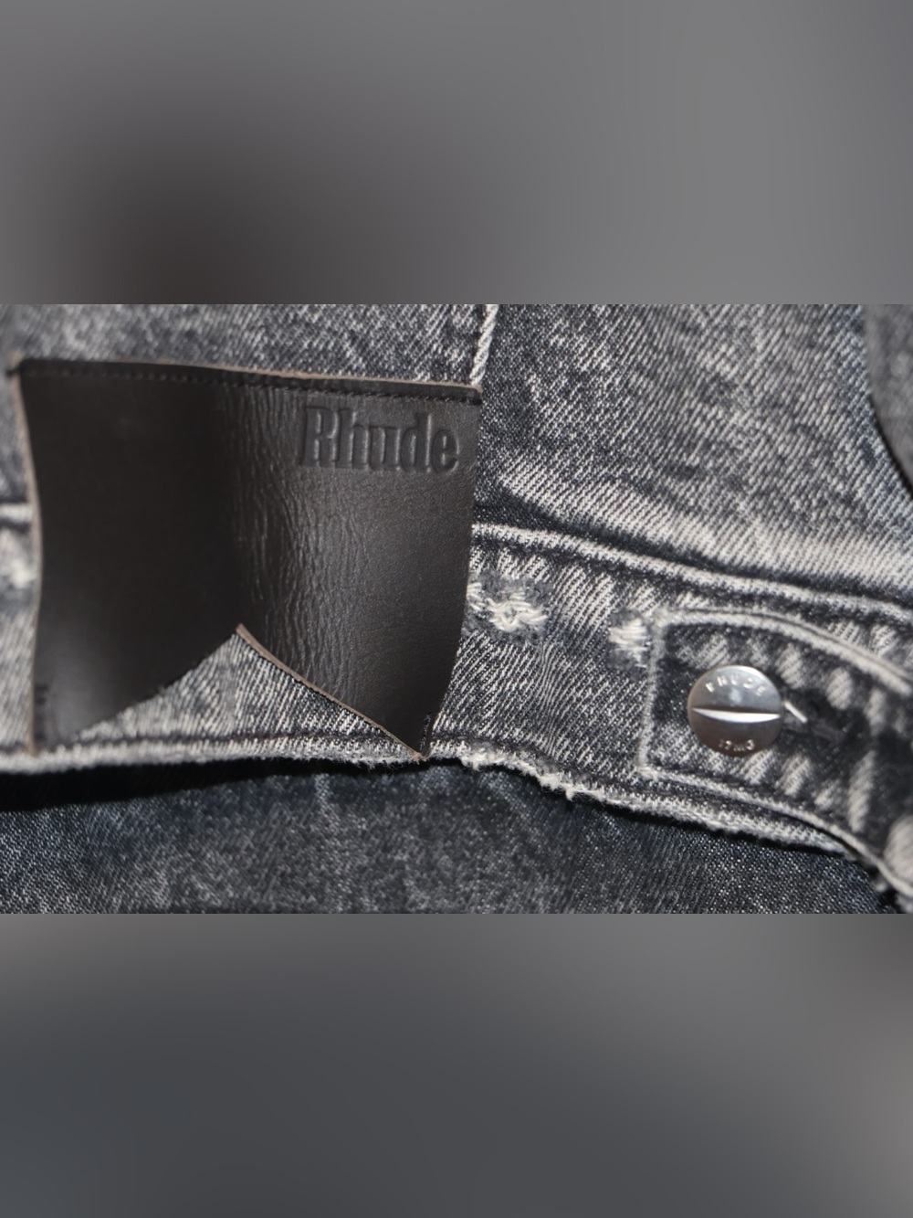 Rhude Drop Neck Denim Trucker Jacket - Picture 8 of 9